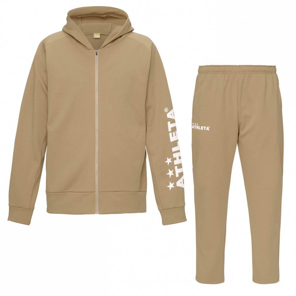 アスレタ メンズ 上下セット フルジップ スウェットZIPパーカー 裏起毛 03402 ・ スウェットパンツ 裏起毛 03405 サッカー/フットサル ATHLETA