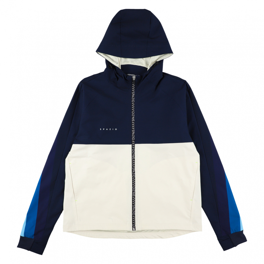 【hazama】美品 フルジップ グラデーション パーカー 白紺 M～L hazama】美品 フルジップ グラデーション パーカー 白紺 M～L