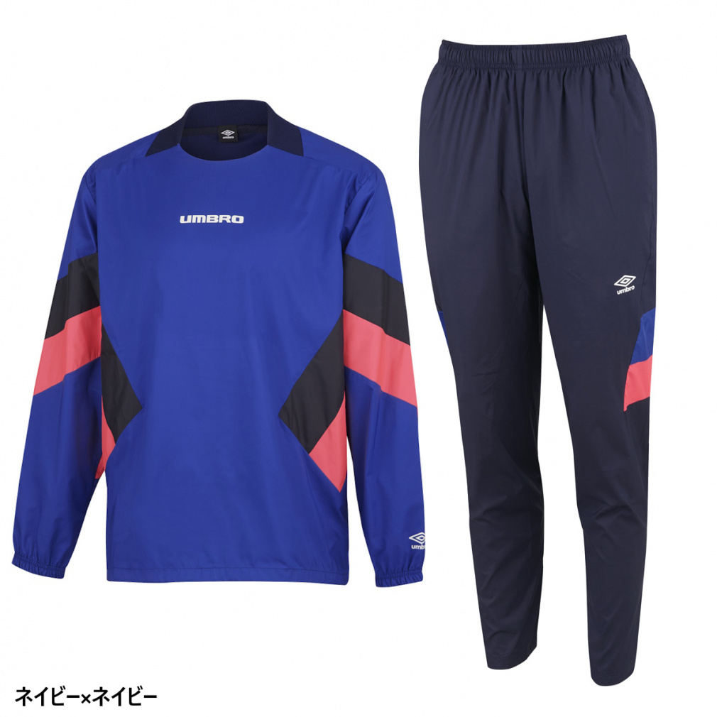 UMBRO THE THIRD 上下セット ウェアM パンツLサイズ ブルー 上下セット THE THIRD ラインドクロストップ THE THIRD ラインド