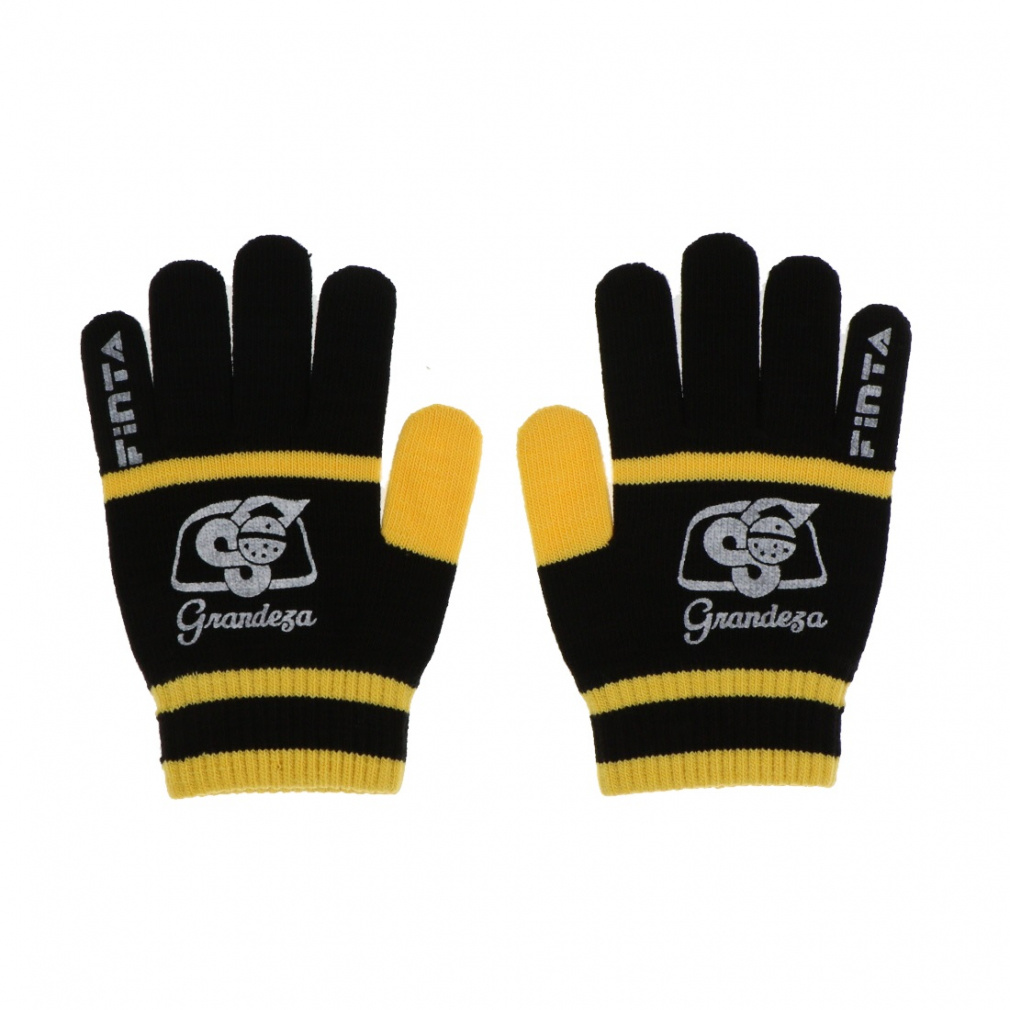 JRニットグローブ(ブラック×イエロー-FREE)