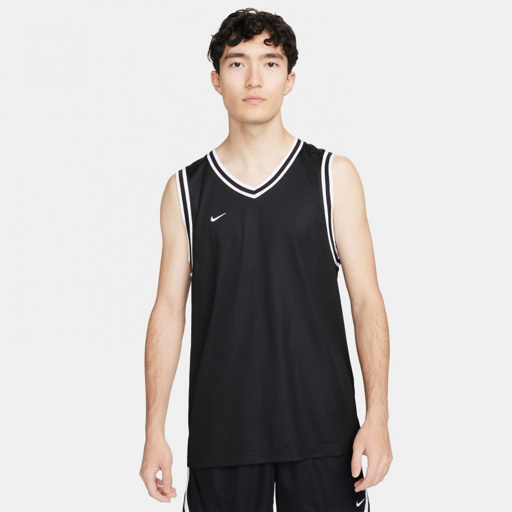 DNA Dri-FIT バスケットボールジャージー(ブラック×ホワイト-3XL)