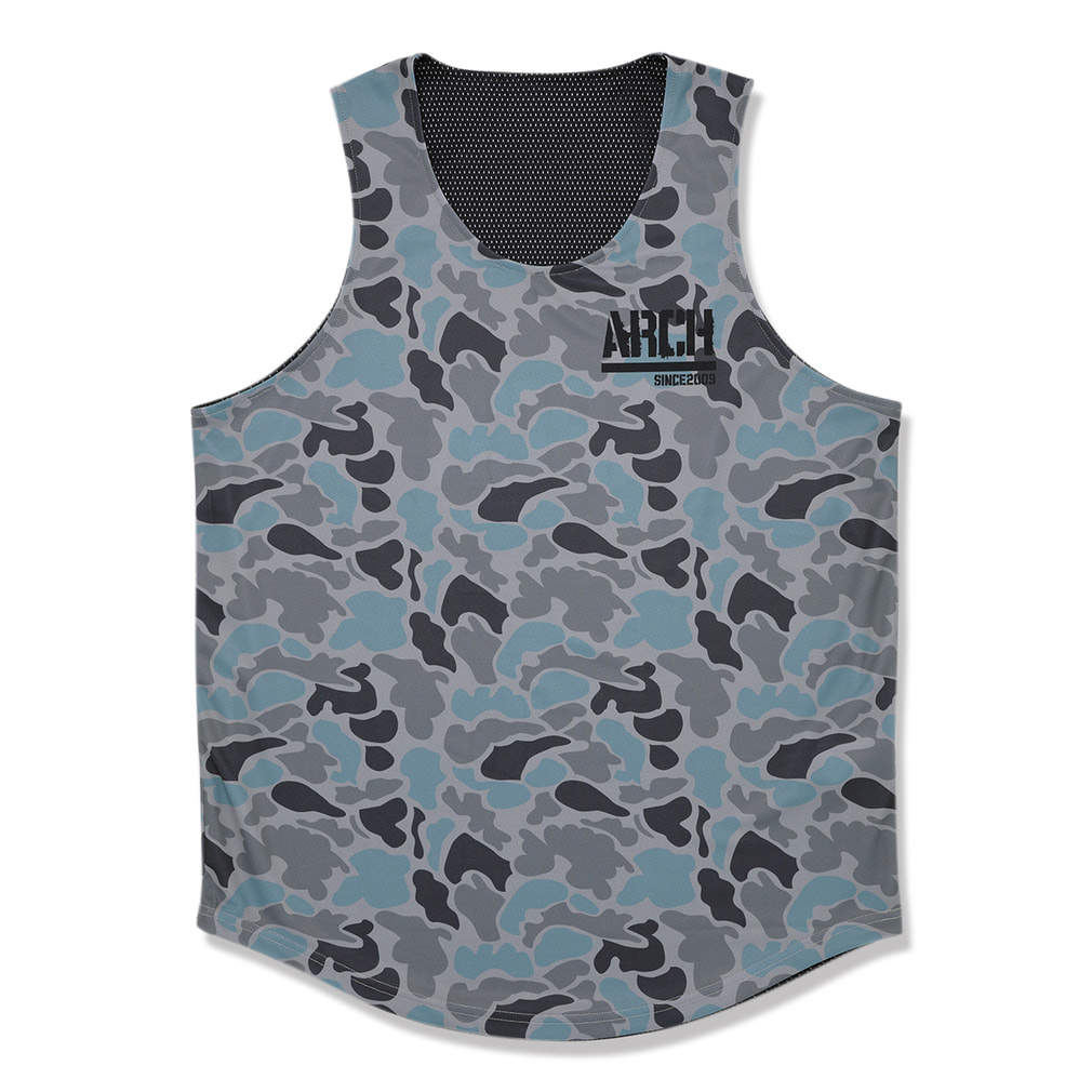 Arch duck camo rev. tank「DRY」(グレー×ブラック-M)