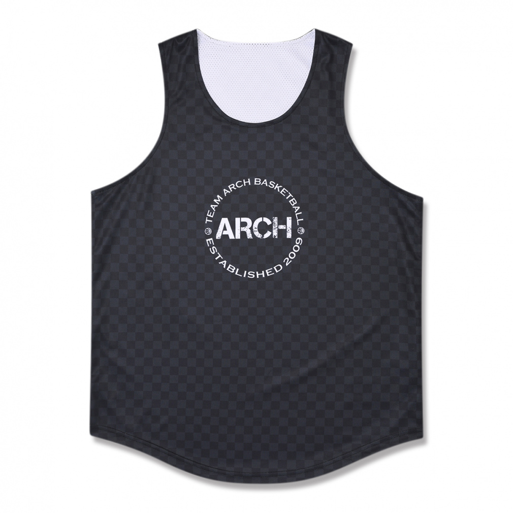 アーチ メンズ レディス バスケットボール ノースリーブシャツ checkered rev. tank DRY T225 Arch