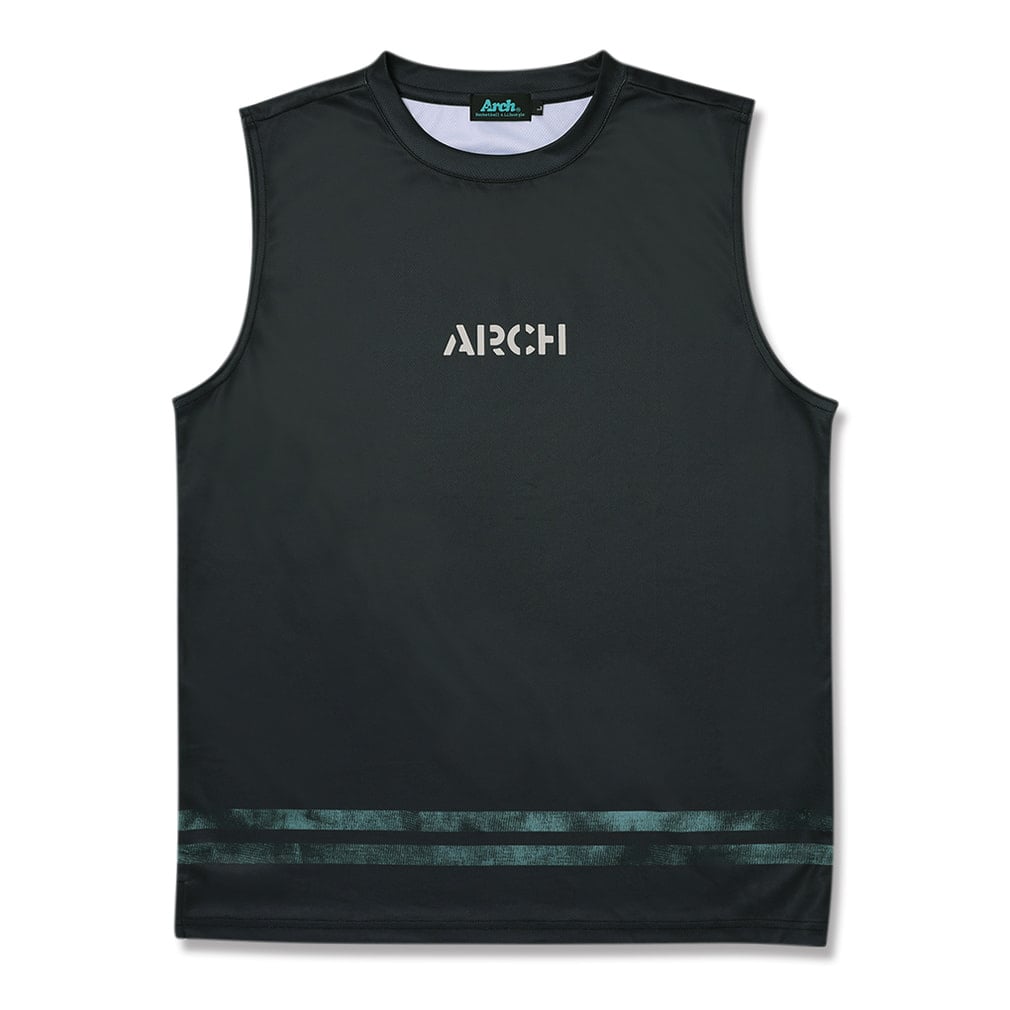 Arch blur-flow sleeveless shirt 「DRY」(ブラック-M)