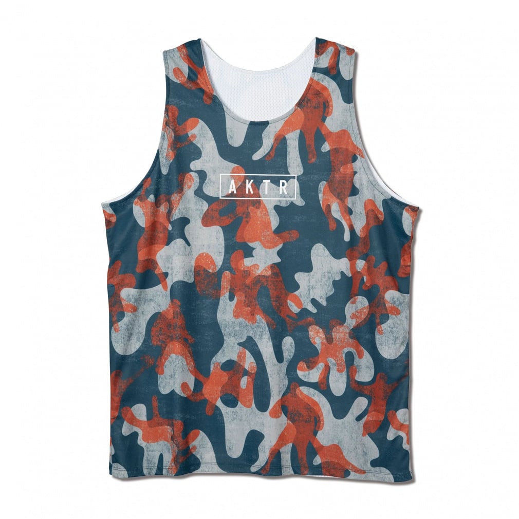 PLAY CAMO REVERSIBLE TANK(ネイビー×ホワイト-M)