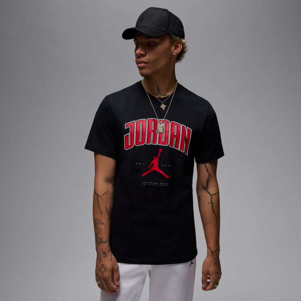 ジョーダン CITY 88 クルー S/S Tシャツ(ブラック×レッド-XS　ユニセックス)