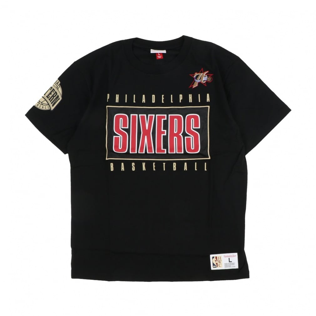 ケ*ン様 希少 NBA 76ers シューティングシャツ 52 ミッチェル ＆ ミッチェル&ネス バスケットボール 半袖Tシャツ NBA TEAM OG 2.0