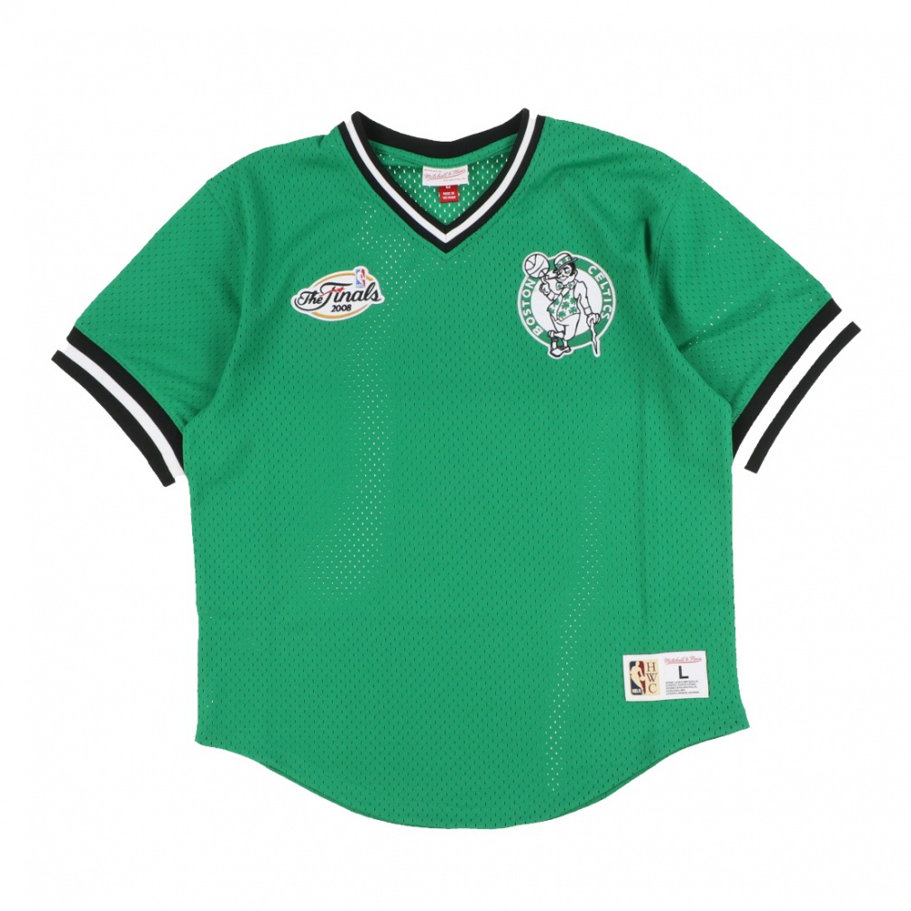 ~b`F&lX oXPbg{[ TVc NBA FASHION MESH V-NECK VINTAGE LOGO CELTICS TMVN6625 Mitchell & Ness