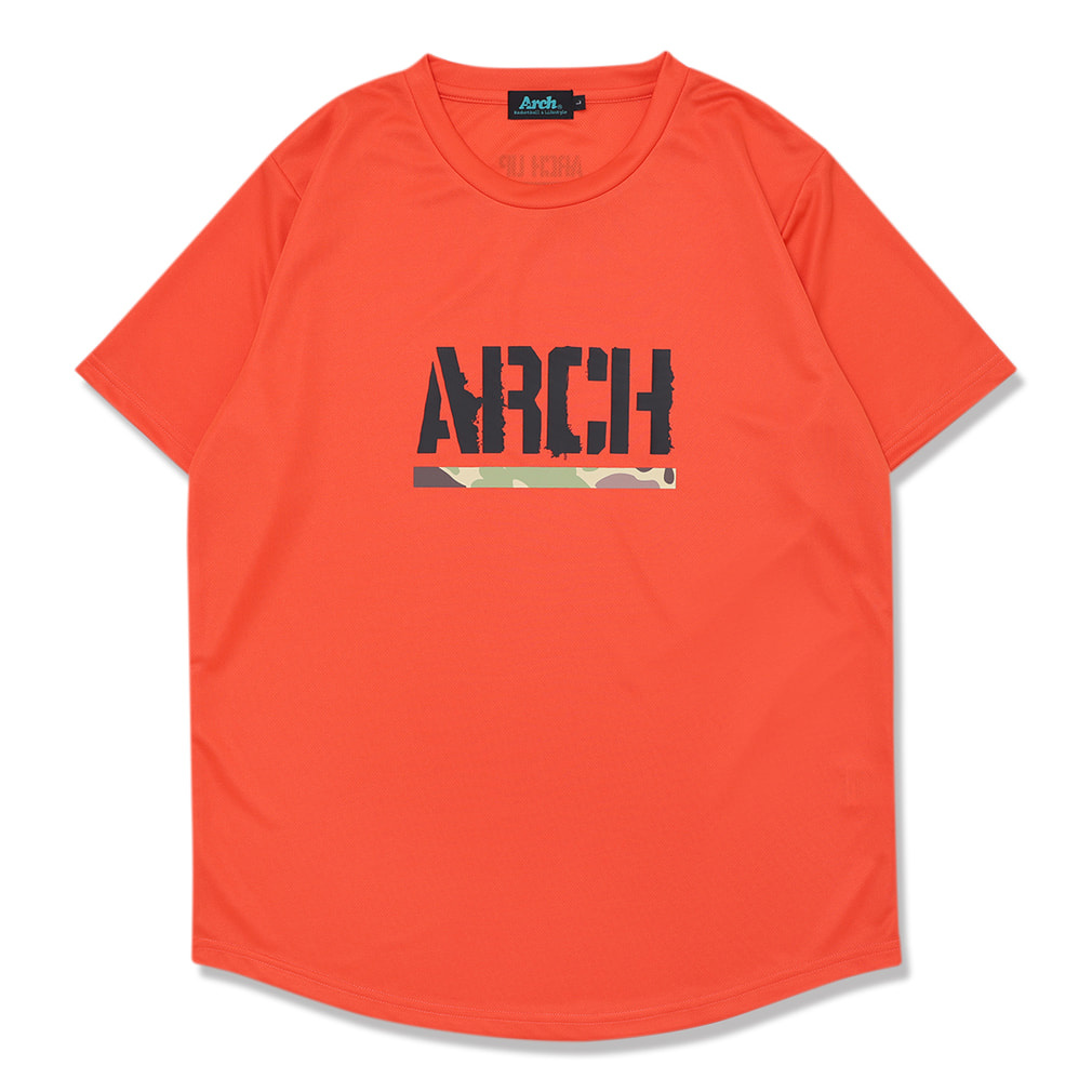 Arch duck camo tee「DRY」(オレンジ-S)