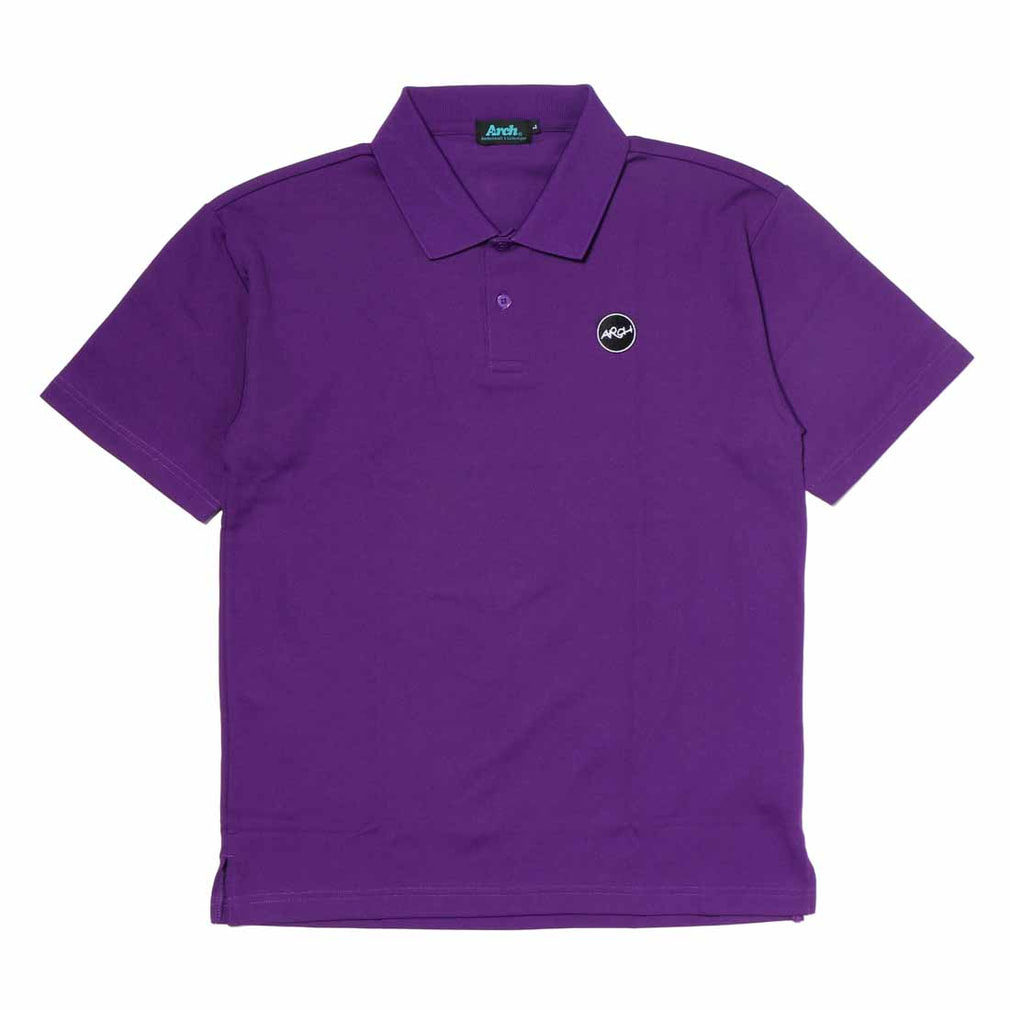 Arch lettered logo polo「DRY」(パープル-S)
