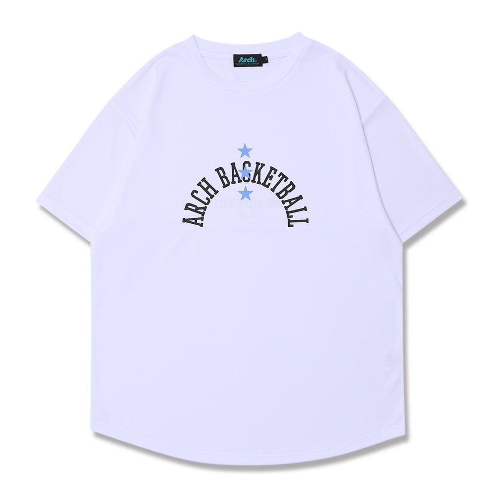 Arch three star BB tee 「DRY」(ホワイト-S)