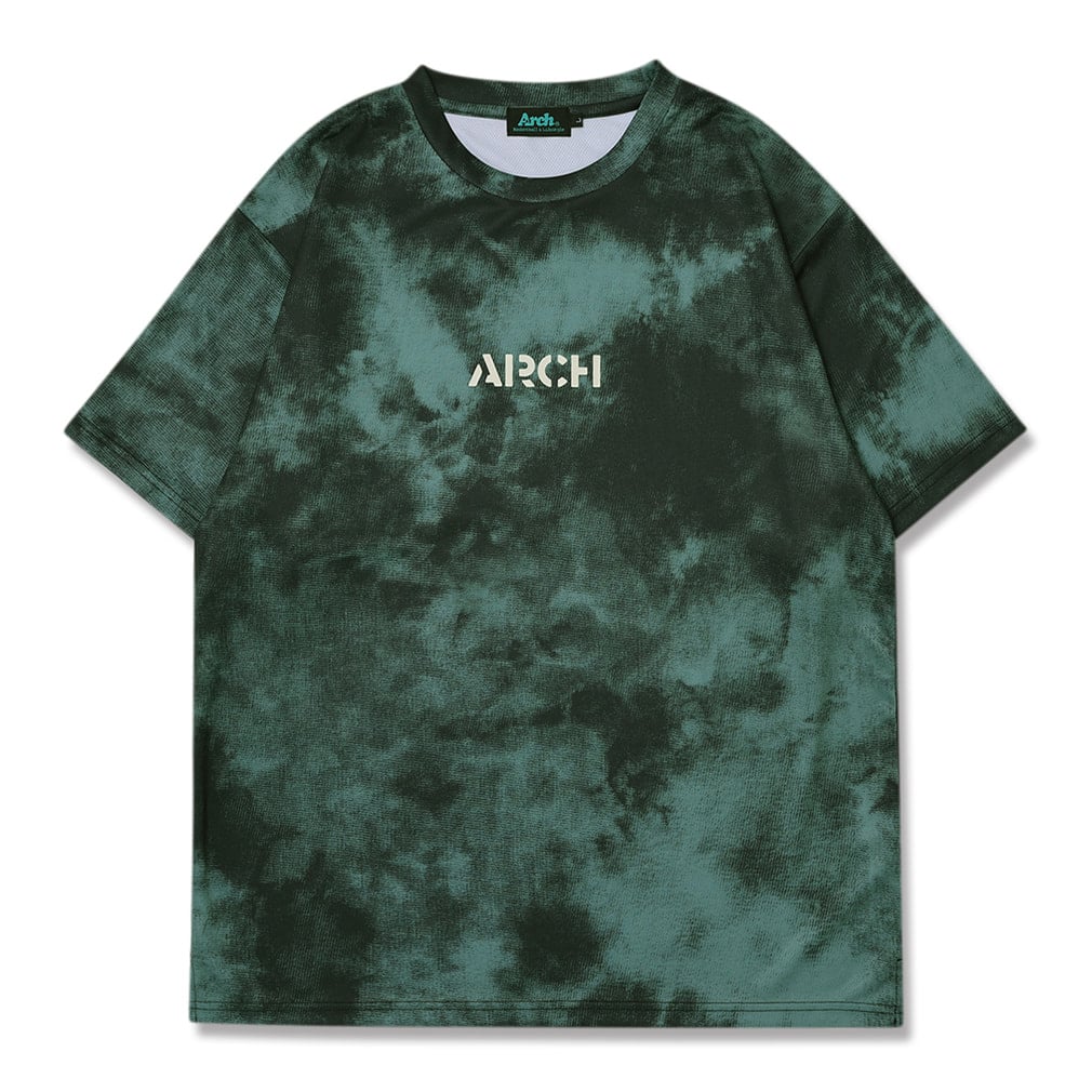 Arch blur-flow tee 「DRY」(スモークグリーン-S)