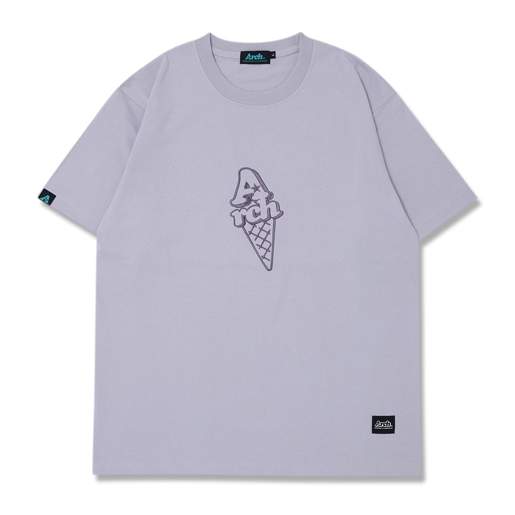 Arch ice cream embroidered tee(ライラック-S)