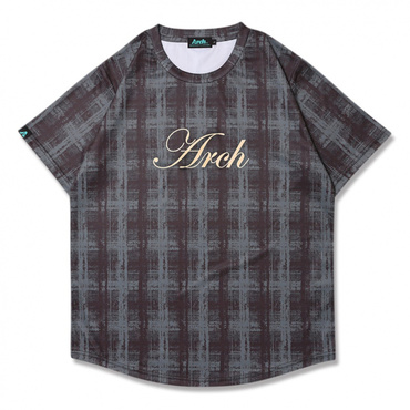 cursive logo plaid tee DRY