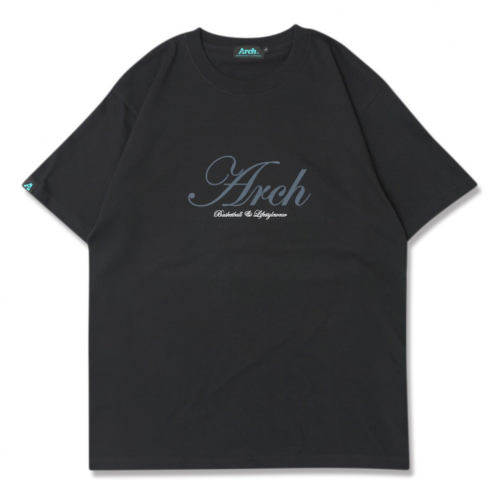 �A�[�` �����Y ���f�B�X �o�X�P�b�g�{�[�� ����T�V���c cursive logo flocky tee T124 Arch