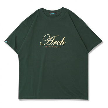 cursive logo flocky tee