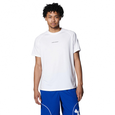 UAテック ロングショット ショートスリーブTシャツ(ホワイト-S　ユニセックス)