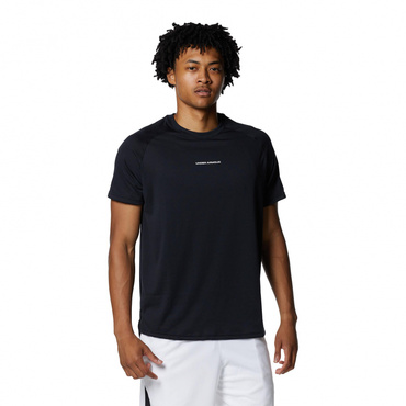UAテック ロングショット ショートスリーブTシャツ(ブラック-S　ユニセックス)