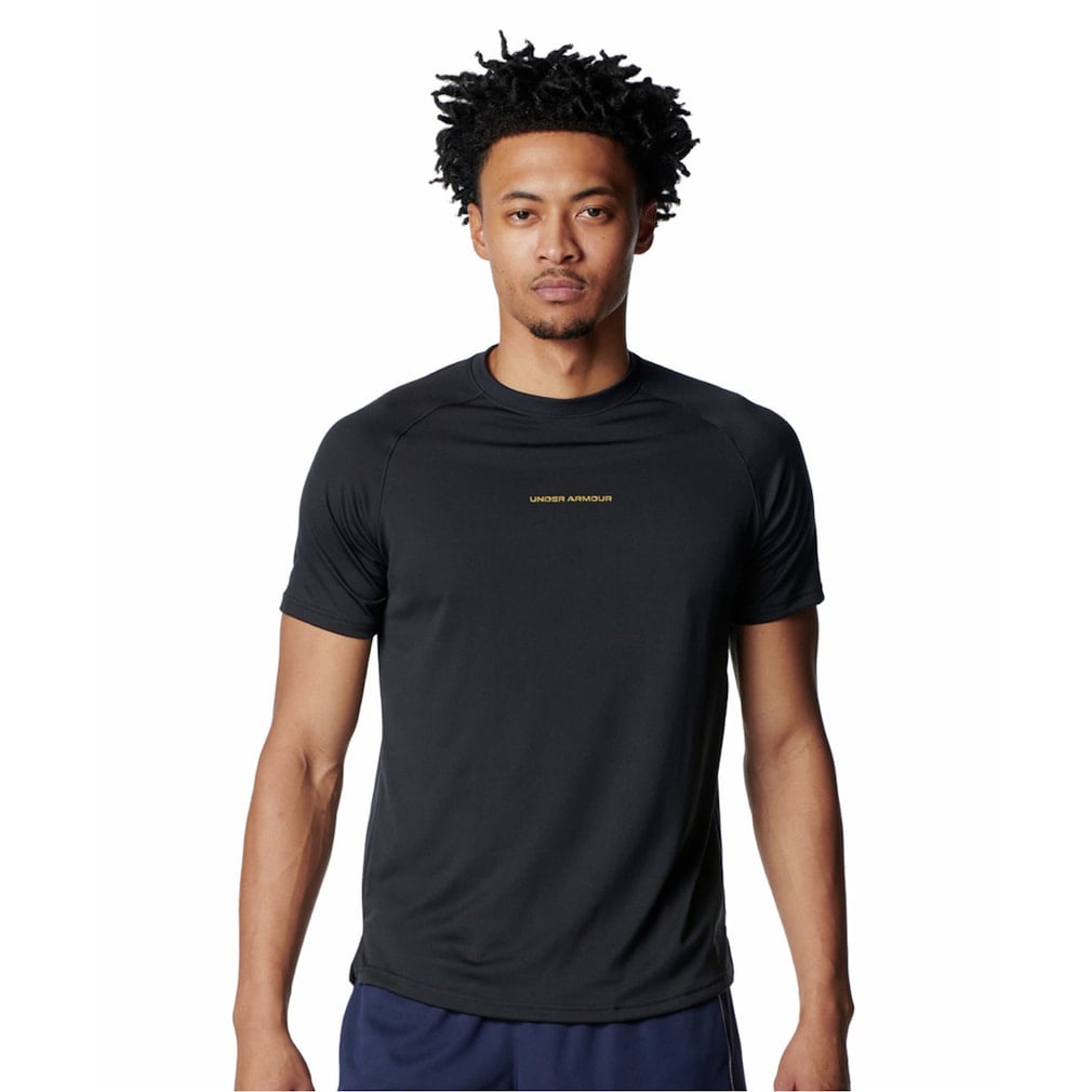 UAネクストジェン ショートスリーブ Tシャツ(ブラック×ゴールド-S)