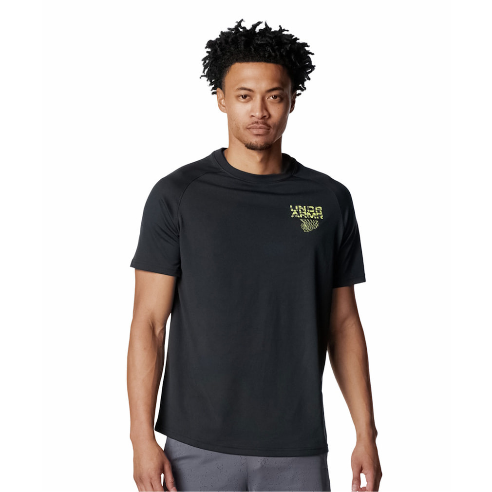 UAドリーマーズ グラフィック ショートスリーブ Tシャツ(ブラック×イエロー-S)