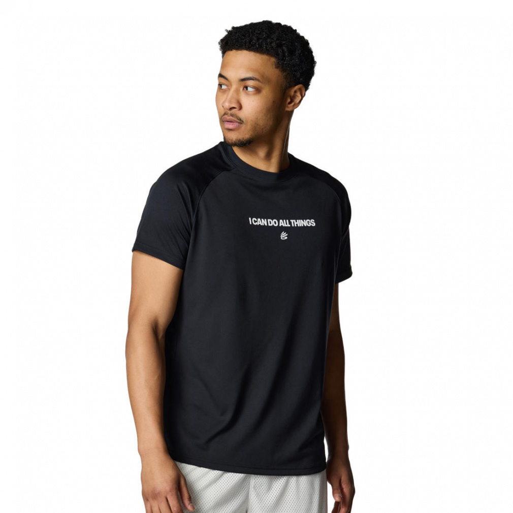 カリー テック ロゴ ショートスリーブ Tシャツ(ブラック-S　ユニセックス)