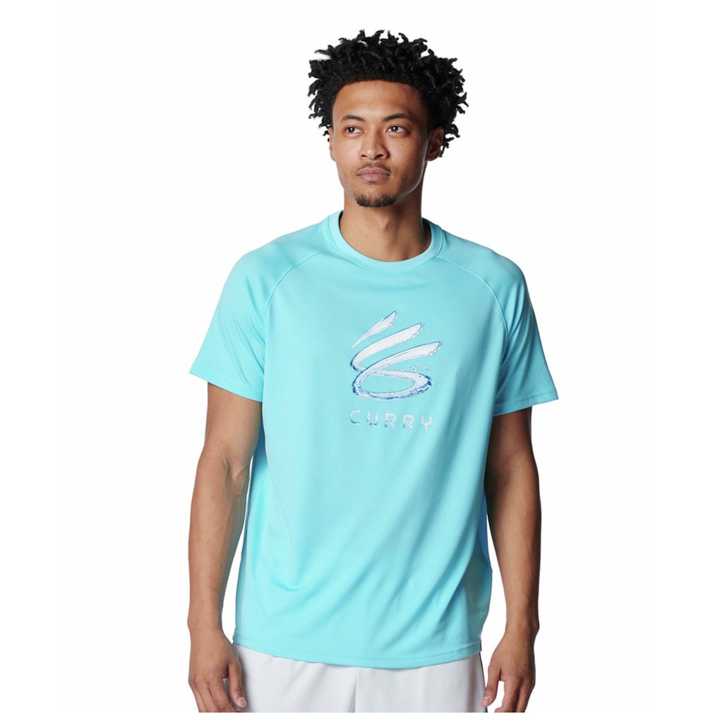 カリー テック グラフィック ショートスリーブ Tシャツ(サックスブルー-S)