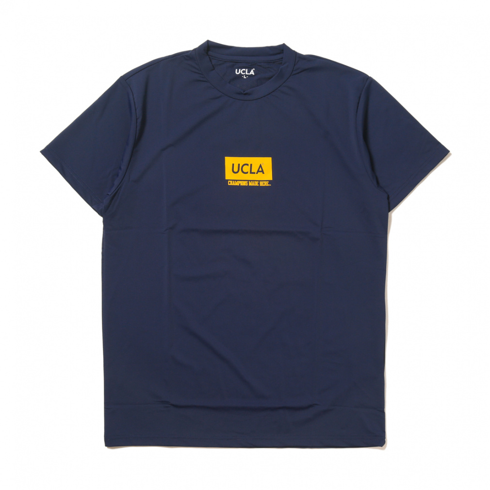 UCLAスクエアロゴ Tシャツ UCLA バスケ(ネイビー-S　ユニセックス)