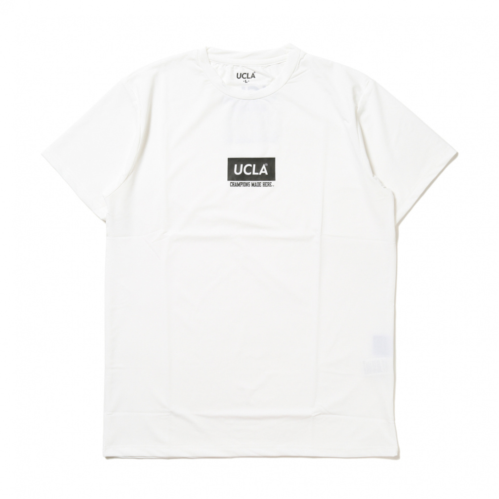UCLAスクエアロゴ Tシャツ UCLA バスケ(ホワイト-S　ユニセックス)