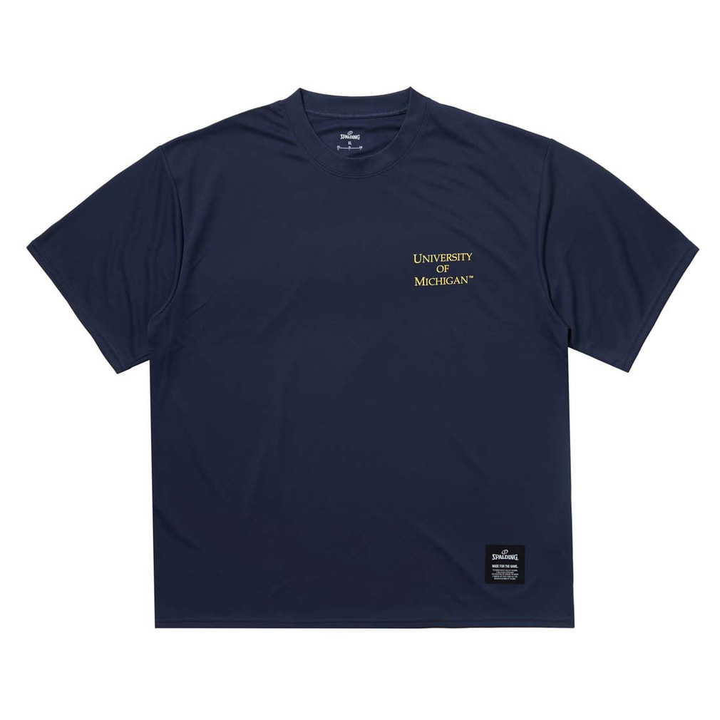 Tシャツ ミシガン M ロゴ バック(ネイビー-M)