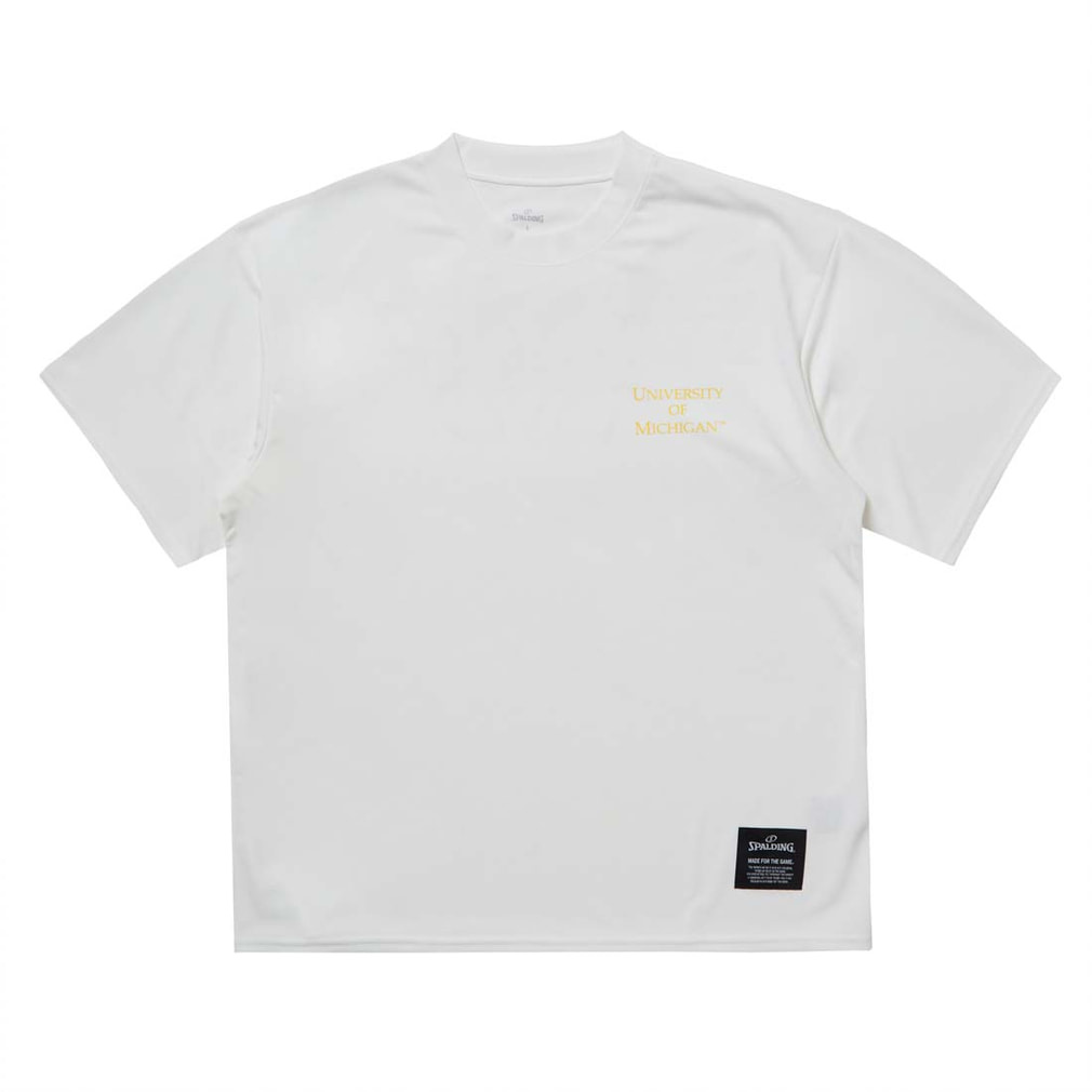 Tシャツ ミシガン M ロゴ バック(ホワイト-M)