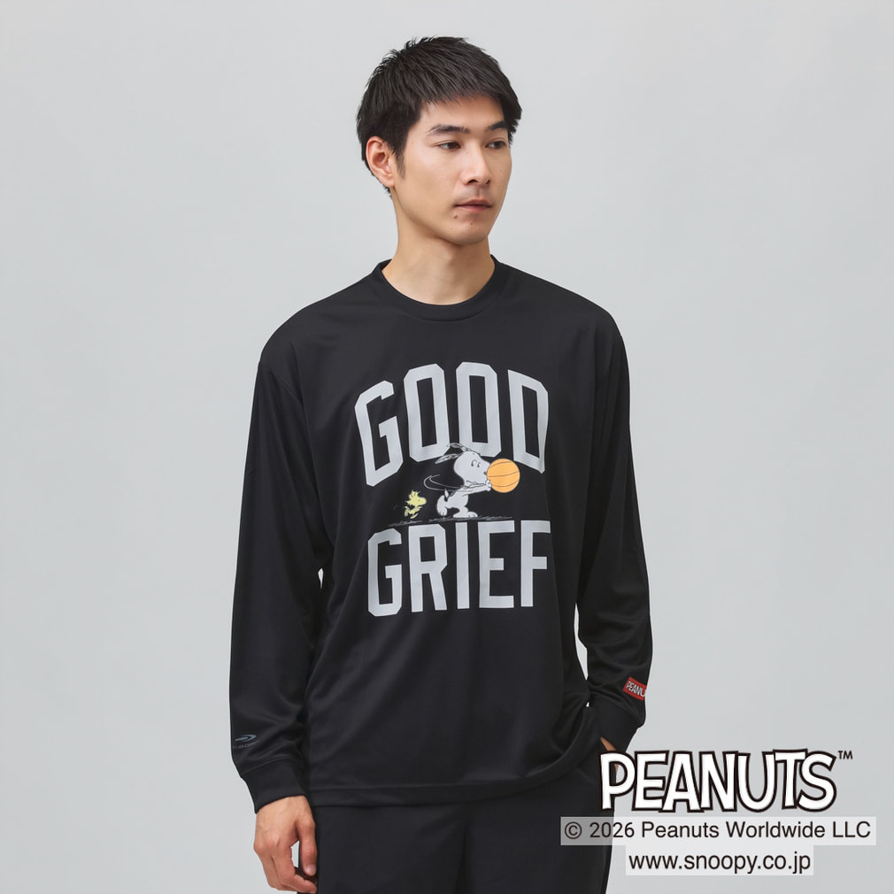 ピーナッツ スヌーピー メンズ レディス バスケットボール 長袖Tシャツ