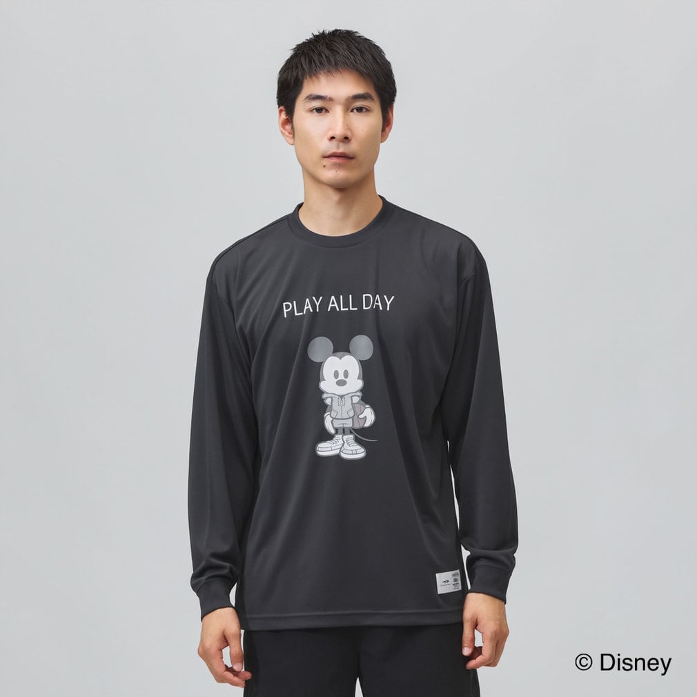 実践学園GRIFFINS バスケットボール 長袖シャツ XL ディズニー メンズ レディス バスケットボール 長袖Tシャツ ミッキー