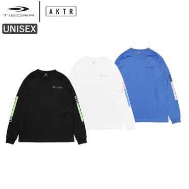 TIGORA×AKTR 袖LOGOプリント 長袖Tシャツ