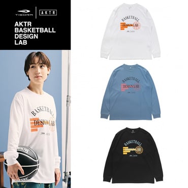 TIGORA×AKTR カレッジ プリント 長袖Tシャツ