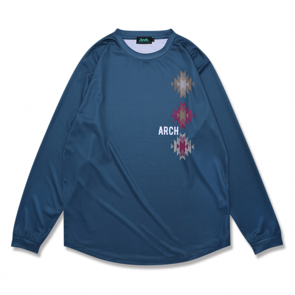 A[` Y fBX oXPbg{[ TVc native pattern L/S tee (DRY) T325 Arch