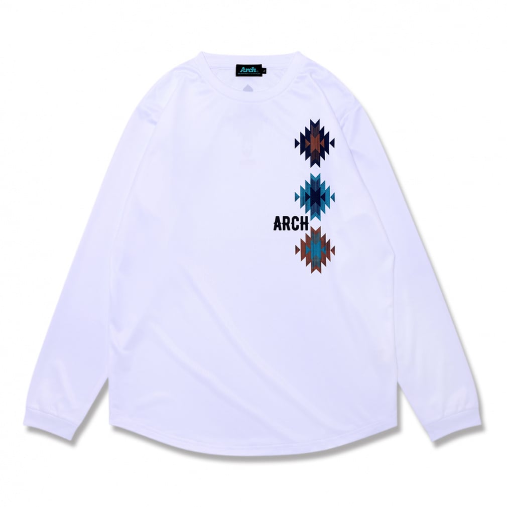 アーチ メンズ レディス バスケットボール 長袖Tシャツ native pattern