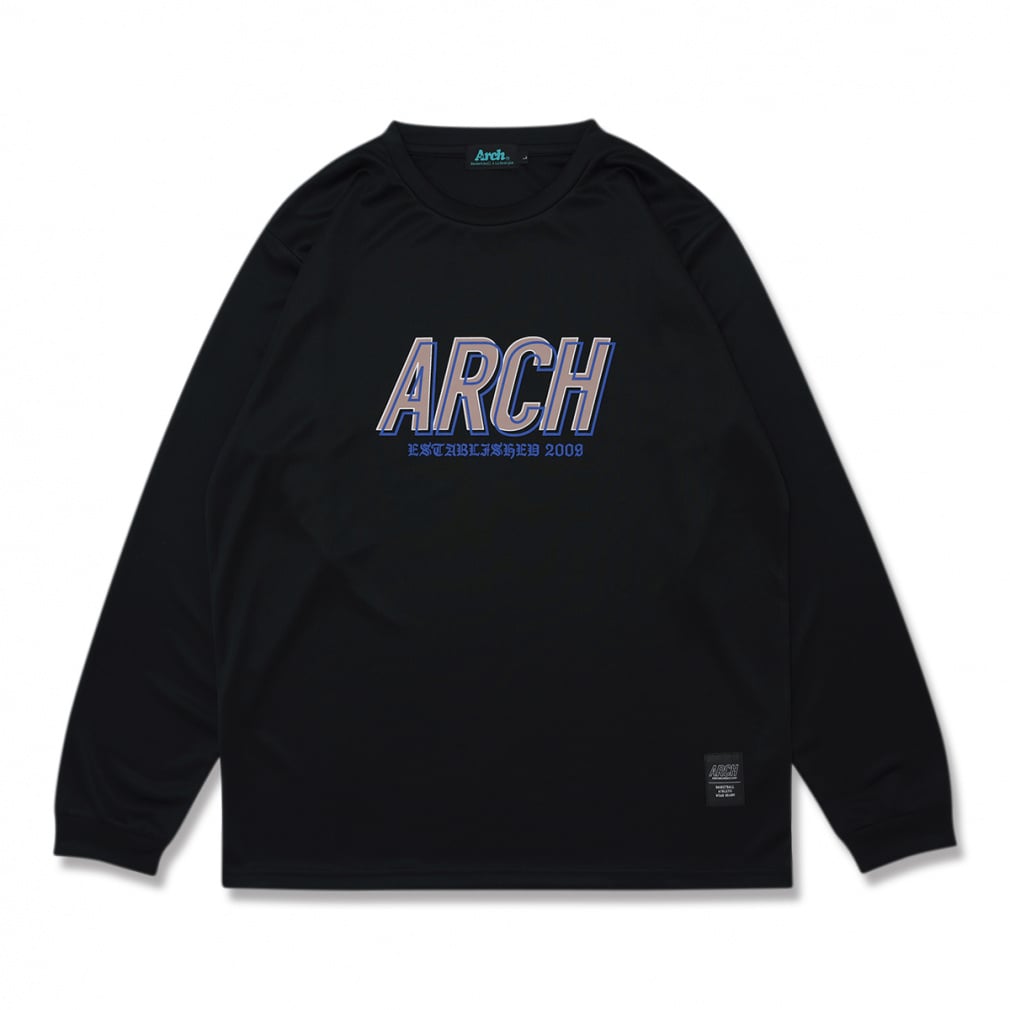 アーチ メンズ レディス バスケットボール 長袖Tシャツ shade logo L/S