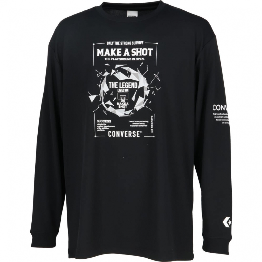 コンバース メンズ レディス バスケットボール 長袖Tシャツ プリント