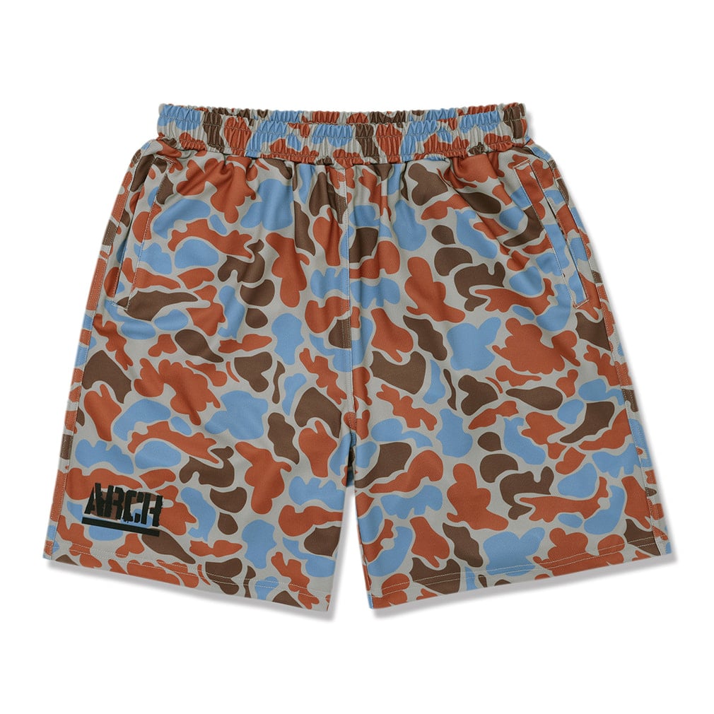 �A�[�` �����Y ���f�B�X �o�X�P�b�g�{�[���E�F�A �n�[�t�p���c Arch duck camo shorts B126-103 Arch