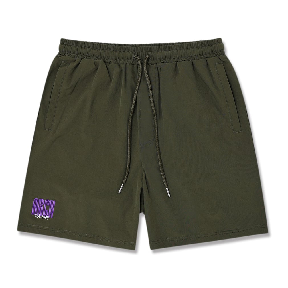 Arch dual logo short pants(カーキ-S)