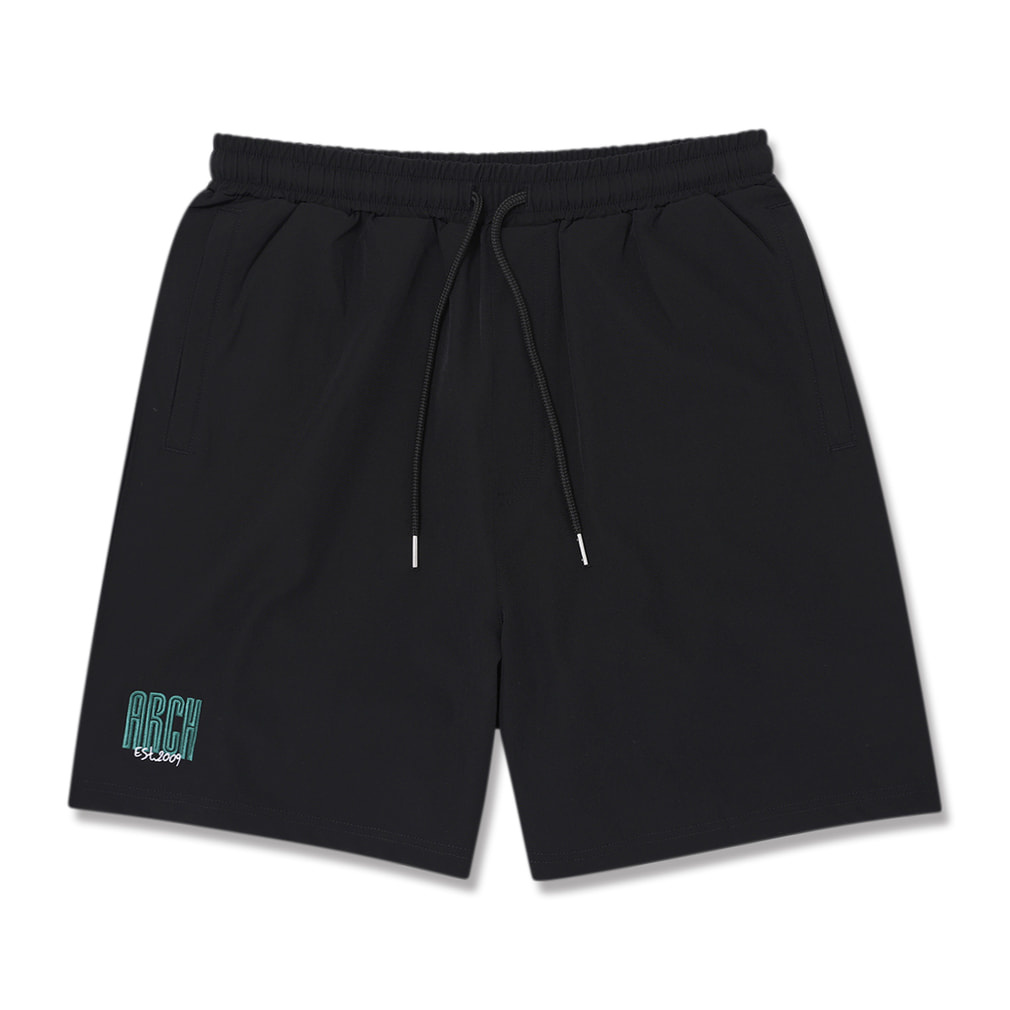 Arch dual logo short pants(ブラック-S)