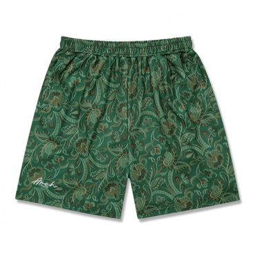 gobelin fabric pattern shorts(グリーン-L)