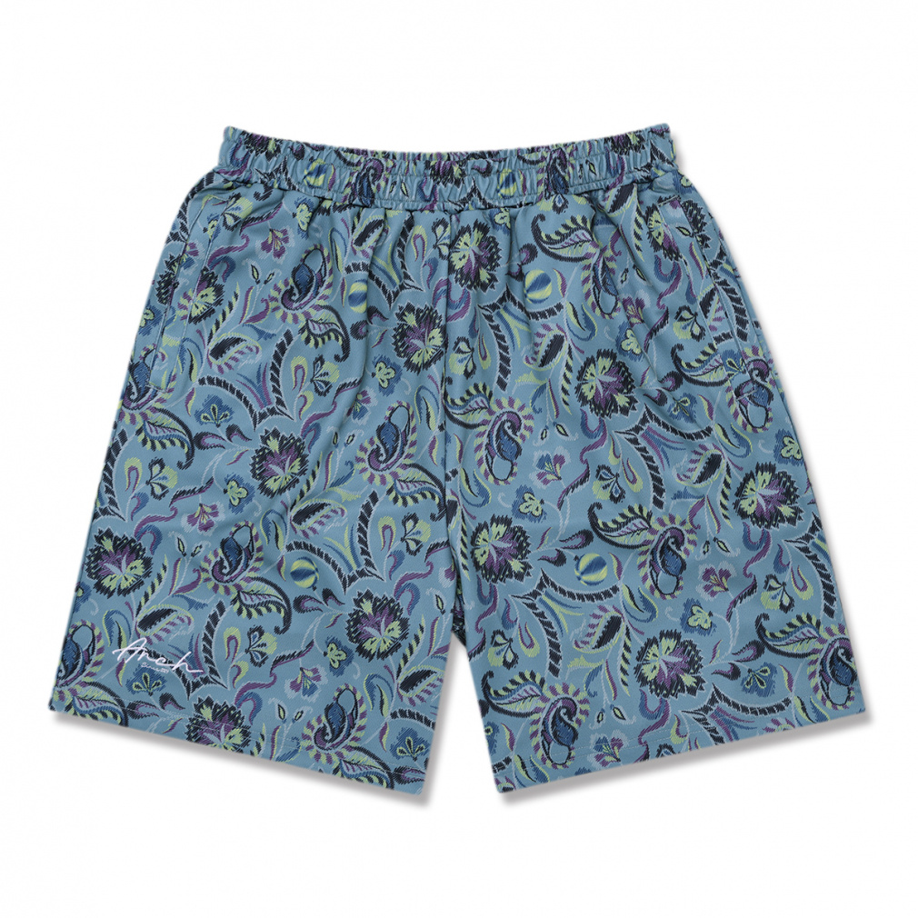 gobelin fabric pattern shorts(ブルー-S)