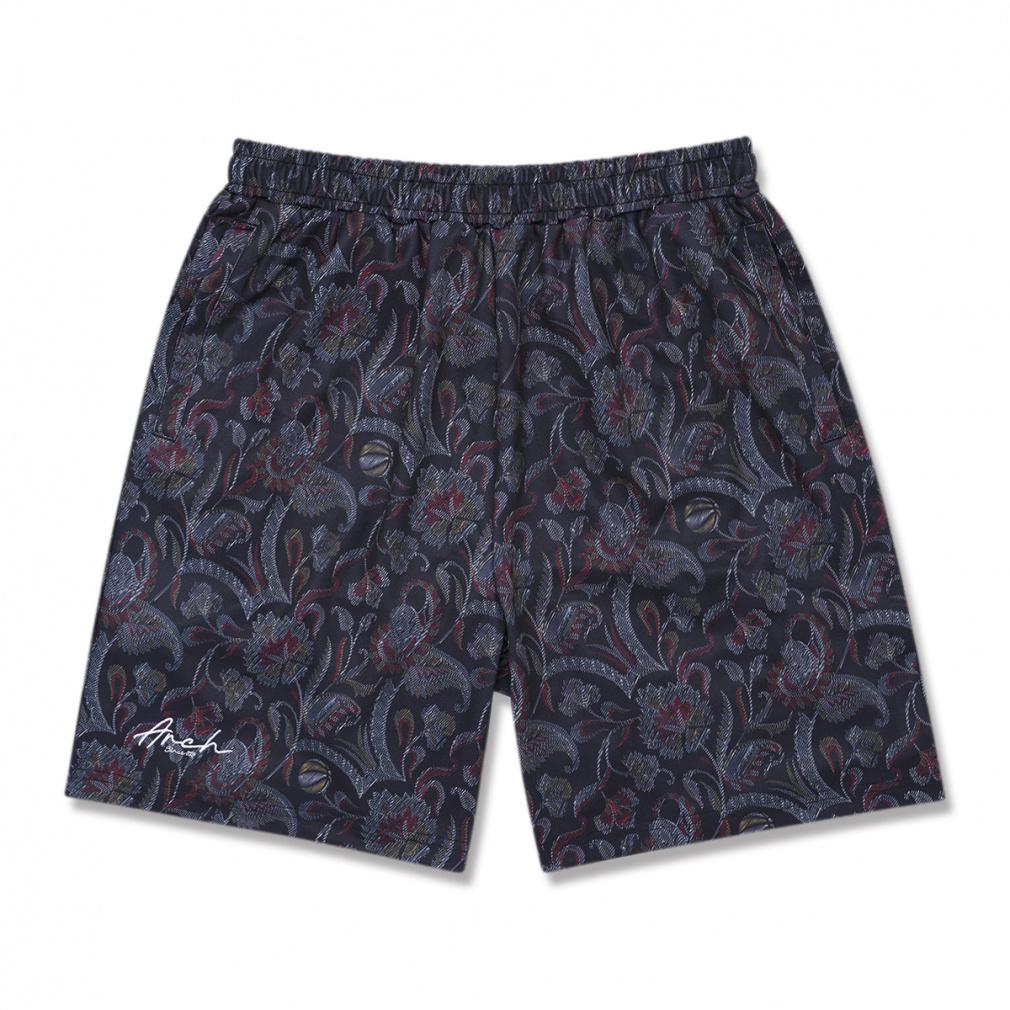 gobelin fabric pattern shorts(ブラック-S)