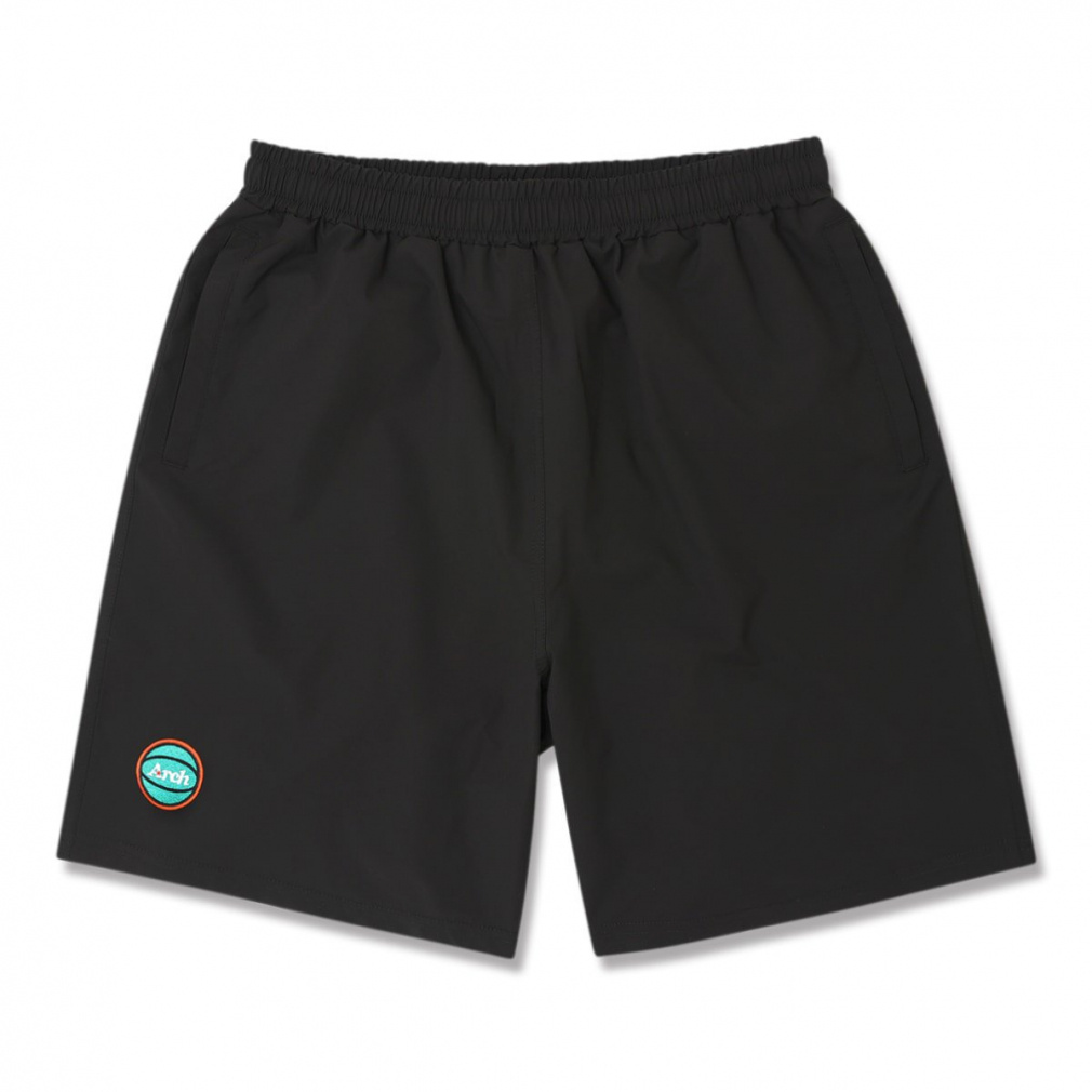 solid color shorts(ブラック×サックスブルー-S　ユニセックス)