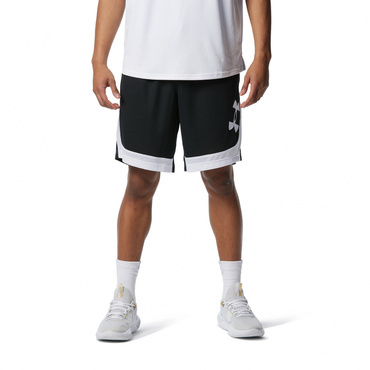 UA BASELINE SHORTS(ブラック×ホワイト-S　ユニセックス)