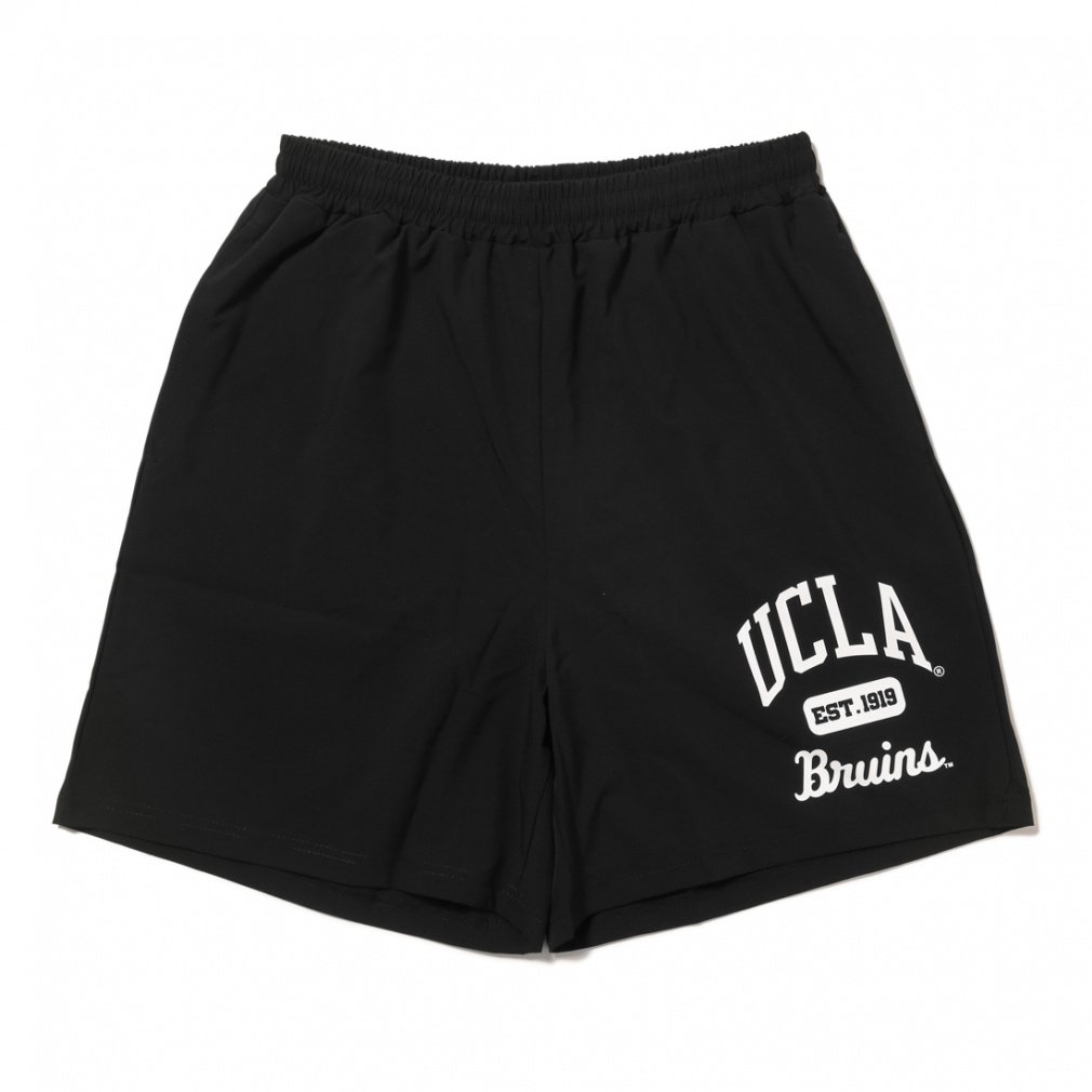 UCLA アメカジロゴ ショーツ(ブラック-S　ユニセックス)