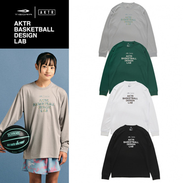 TIGORA×AKTR ジュニアLOGOプリント 長袖Tシャツ
