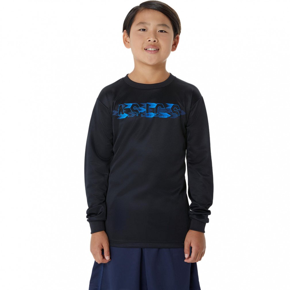 アシックス ジュニア(キッズ・子供) バスケットボール 長袖Tシャツ ジュニア長袖シャツ(フロントプリントロゴ) 2064A085 asics
