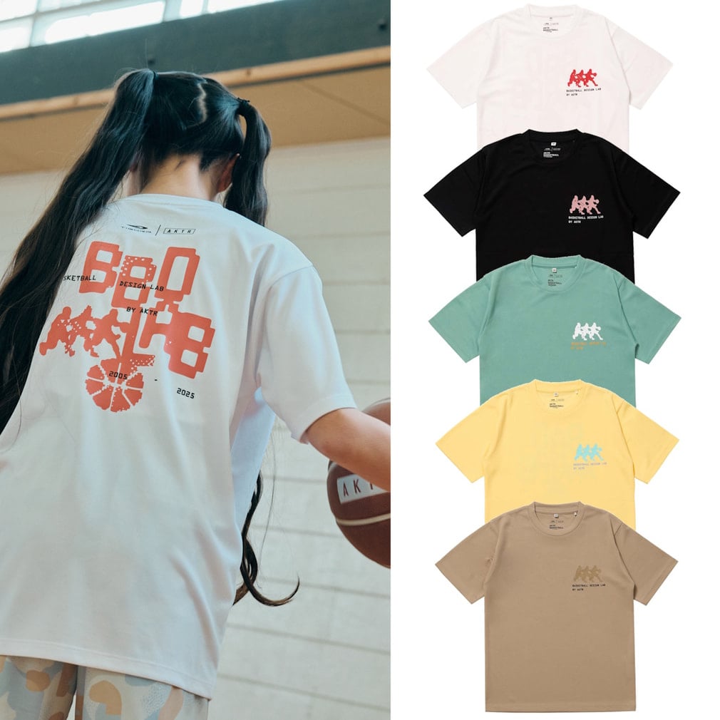 TIGORA×AKTR ジュニア HOOP MOTION Tシャツ(ホワイト-130cm)